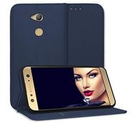 mtb more energy® Funda Bookstyle para Sony Xperia XA2 Ultra (6.0'') - Azul - Cuero sintético - Carcasa Cubierta Estuche Carátula