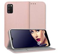 mtb more energy® Funda protectora tipo libro para Samsung Galaxy A02s (SM-A025, 6,5 pulgadas) - oro rosa - piel sintética - Funda con tapa