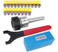 MTB2 MTB3 MTB4 ER16 ER20 ER25 abrazaderas de resorte 9 Uds + llave ER 1 Uds portabrocas Morse soporte for herramienta de torno de fresado CNC (Size : MTA3 ER25(9PCS))