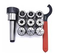 MTB2 MTB3 MTB4 ER16 ER20 ER25 ER32 Spring Clamps Set ER Collet Chuck Suit Holder CNC Milling Lathe Tool Collect(MTA5-ER32-18Pcs)