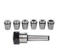 MTB3 ER32 Collet Chuck Holder | M12 Morse Taper for CNC Milling | 6pc Spring Collets Set 1/2-3/4 inch | Consistent Tool Holding System