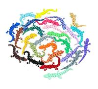 Mtbricey 15 figuras de geco impresas en 3D con articulaciones móviles, bonitos juguetes articulados flexibles, pequeños modelos de reptiles para escritorio de adultos, hogar, oficina, exhibición