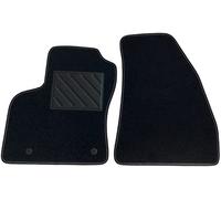 MTC, Alfombrillas para Fiat Fiorino Van, Nemo Van, Bipper Van Desde 2007 a Medida, Antideslizantes, talonera de Goma Reforzada y Botones de fijación, Negro