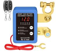 Mtchavno Desconectador de Bateria Coche 240A, Corta Corriente Bateria 12V Coche, Interruptor de Desconexión de Batería Remota con 2 Telecontrol, Interruptor de Batería para Coche Camión(Azul Negro)