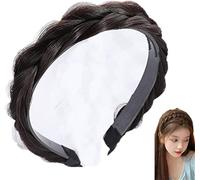 MTDBAOD Diadema de Peluca de Espina de Pescado esponjosa, Diadema Trenzada de Pelo Vintage, Diademas Anchas Aros de Pelo de Tela, Banda de Pelo de Yoga, Diadema Trenzada con Diente