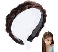 MTDBAOD Diadema de Peluca de Espina de Pescado esponjosa, Diadema Trenzada de Pelo Vintage, Diademas Anchas Aros de Pelo de Tela, Banda de Pelo de Yoga, Diadema Trenzada con Diente