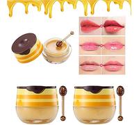 MTDBAOD Lip Balm Honey Pot Propolis Moisturizing Honey Lip Mask with Honey Stick Hydrating & Prevention Dry and Crack Lip Scrubs for Lip Care and Lip Treatment