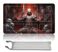 MTG - Alfombra de juego + bolsa impermeable gratuita, bordes bordados, superficie de goma lisa, MTG PlayMat con Zone, tarjetas coleccionables y accesorios (An Original MTG Playmat) (With Zone, Art By