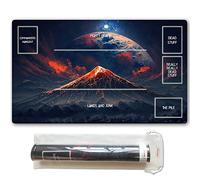 MTG - Alfombrilla de juego con tubo de almacenamiento de plástico y bolsa - Esterilla de juego con reglas de campo cosidas para juegos de cartas MTG para principiantes (MTG3)