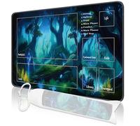 MTG - Alfombrilla de Juegos de 24 x 14 Pulgadas, MTG TCG, con Bordes cosidos, impresión HD, Alfombrilla Antideslizante para Juegos de Cartas, con Funda, árbol de Combate