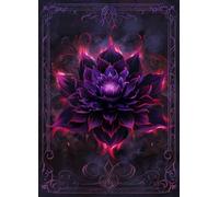 MTG - Fundas para tarjetas de 100 unidades (loto negro carmesí), fundas para tarjetas de arte mate, parte trasera mate y frontal transparente, 66 x 92 mm