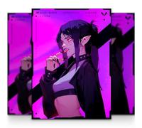 MTG - Fundas para tarjetas de 105 quilates, estilo anime y manga, clan de vampiros, acabado de aluminio + frontal transparente, 66 x 92 mm, tamaño mágico estándar