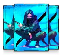 MTG - Fundas para tarjetas de 105 quilates, estilo anime y manga, clan ninja, acabado de aluminio + frontal transparente, 66 x 92 mm, tamaño mágico estándar