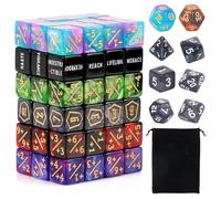 MTG Juego de 80 Dados con Bolsa Abilitykeyword +1/+6 & -1/-6 y -1/-6 D6 D20 Contador astrología Dados Escudo Contador Vida Criatura estadística Beneficios para MTG TCG Cartas