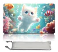 MTG PlayMat, 60 x 35 cm TCG PlayMat Stitched Edges Trading Card Game Play Mats with Storage Bag Smooth Rubber Surface Fighting Play Mat (MTG Set 40-9, No Zone)