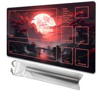 MTG Playmat 61.0 x 35.6 cm, bolsas gratis, impresión antideslizante, TCG Playmat Mouse Pad (zona secreto Luna Sangre)