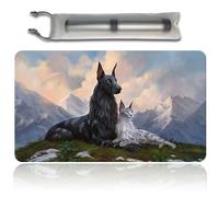 MTG Playmat Size 60 x 35 cm Free Storage Bags Non-Slip Backing Printing, MTG Alfombrilla de juego ideal para entusiastas del juego de cartas TCG Playmat Mouse Pad (RIN y SERI, INSEPARABLE)