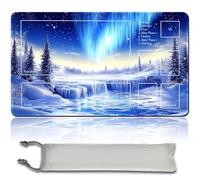 MTG Playmat TCG Playmat Board Game Card Game Trading Card Game Playing Mat Desk Mat Original Hand Painted Sewn Edges Smooth Surface Rubber Base 60 x 35 cm (MTG Set 44-9, with Zone)