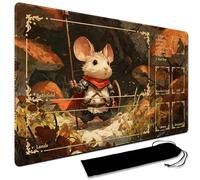 MTG - Tapete de juego, con bolsa de almacenamiento impermeable, color negro, tamaño 60 x 35 cm, con zona MTG, bordes cosidos, tapete de juego de cartas intercambiables, tapete de juego TCG (con zona