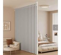 MTHGH Cortina divisoria para Habitaciones，con Barra telescópica，Bloque divisorio para Dormitorio, Cortina divisoria sin Taladro, Cortina Opaca Divisor de habitación, Dormitorio(*2,4.1m/3.1m)