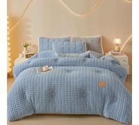 MTHGH Edredón de Terciopelo de Leche, edredón Grueso de Invierno, Manta Muy cálida y súper Suave para 2 Personas, edredón de Microfibra, edredón Acolchado Reversible(04,100x150cm/1.15kg)