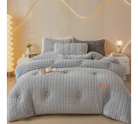 MTHGH Edredón de Terciopelo de Leche, edredón Grueso de Invierno, Manta Muy cálida y súper Suave para 2 Personas, edredón de Microfibra, edredón Acolchado Reversible(03,180x220cm/3kg)