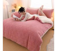 MTHGH Edredones Cama Sherpa Invierno,Colchas Edredones Duvet,Cálido Edredón De Invierno Grueso,Edredón De Lana De Cordero,Súper Grueso Reversible Cálido Manta(C,180x220cm/3kg)