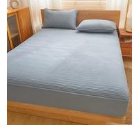 MTHGH Funda De Colchon Protector Colchon Sábana Bajera Acolchada De Soja, De Una Sola Pieza, Gruesa, Antideslizante, Antipolvo, Protector De Colchón.(07,100X200cm)