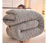 MTHGH Olcha Invierno Edredon Comforter,Manta Gruesa Invierno Cálido Polar, Reversible,Edredon Borreguito,Edredones Sherpa,Cálido Edredón De Invierno Grueso(*2,180 * 220cm/4kg)