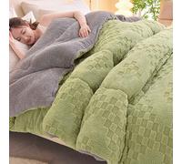 MTHGH Olcha Invierno Edredon Comforter,Manta Gruesa Invierno Cálido Polar, Reversible,Edredon Borreguito,Edredones Sherpa,Cálido Edredón De Invierno Grueso(*5,220 * 240cm/5kg)