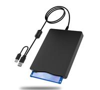 MthsTec Unidad de Disquete USB y Tipo C, Unidad de Disquete Externa USB de 3.5 Pulgadas portátil de 1.44 MB Plug and Play FDD para PC Windows XP 7 8 10 11