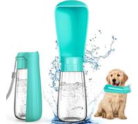 MTINRNI 550ml Bebedero Perro Portatil,150°Plegable Botellas de Agua para Perro Gato,Libre de BPA,Botella Agua Perros,Botella de Agua para Mascotas,para Cachorros y Gatos Viajar Perros Accesorios.Azul