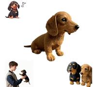 Mtjbfv Dachy 2.0 Plush Dog,dachy dackel,Sofa Ornaments,Comfort Companion with Ultra-Soft and Soothing Weight, The Embrace That Lasts, Brings Relaxation,The Gentle Hug You Have-Brown||1pcs