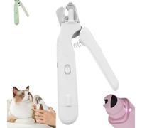 Mtjbfv The Safetyrim by Pupnourish,pupnourish Nagelknipser Für Hunde,2 In 1 Krallenpflege,Haustier Nagelknipser Mit LED-Licht,Geräuscharm for Small Medium Large Dogs Cats,Eingebauter Schleifer-C