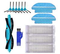 MTKD® Recambios para Cecotec Conga Serie 3490 Accesorios Cepillo Central, Cepillos Laterales, Filtros EPA y Mopas para Aspiradora Robot Conga 3490.