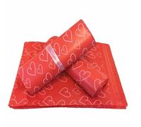 MTKSFDC Bolsas para EnvíOs 50 unids/Lote de Bolsas de mensajería Grandes, Bolsa Adhesiva autosellada con patrón de corazón Rosa Esmerilado, sobre de Material Mate, Bolsa de Correo Postal(Red,25x35cm)