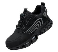 MTKSFDC Zapatos De Seguridad Zapatos de Seguridad con botón Giratorio for Hombre, antiimpacto y antiperforación, Deportivos de Moda for Hombre y Profesionales.(47)