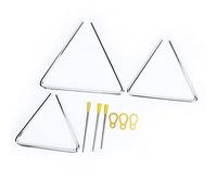 Mtlaveshy 3pcs de percusión manual Triángulo de instrumentos musicales Juego de instrumentos 6in 7in 8in para niños Adultos Práctica de banda Educación musical y actuación