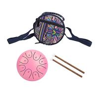 Mtlaveshy de 5.5 pulgadas Mini tambor de lengua de acero etérea con bolsa protectora Instrumento de música portátil para meditación yoga viajar a acero de carbono duradero (Roseate)