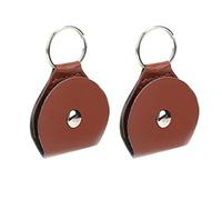 Mtlavherness Bolsas de selección de Guitarra PU Metal Diseño de Almacenamiento portátil para guitarristas y Amantes de la música Que Llevan Alrededor de 2 Piezas Brown (Marrón)