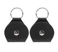 Mtlavherness Bolsas de selección de Guitarra PU Metal Diseño de Almacenamiento portátil para guitarristas y Amantes de la música Que Llevan Alrededor de 2 Piezas Brown (Negro)