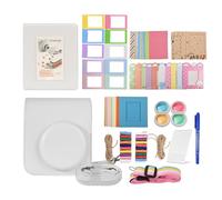 Mtlavhery Instant Camera Accessors Kit Reemplazo Ideal para Mini 12 Incluyendo Bag Camera Camina Strap Photo Clips Photo Frame Stickers y más (Blanco)