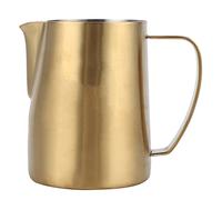 MTLAVISH 600ml Multipurpose 304 Café de acero inoxidable Taza Mirética Accesorio de café de lana de espumaje para usar Hermoso Golden Matte con patrón Alimento Safe Hygienic No