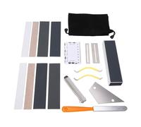 MTLAVISH SET 18 PCS Juego de herramientas de guitarra multifuncional ideal para el mantenimiento de la guitarra del hogar hecha de acero inoxidable de aluminio y Emery