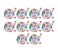 MTLAVISHE 10pcs Lollipop Forma Drum Colorful Mallet Music Music Rhythm Instrument Set ideal para niños Educación de la primera infancia Iluminación y actuaciones con pandereta