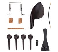 MTLAVISHE 1SET Piezas de violín de madera de ébano 4/4 accesorios sin manchas de material de aluminio de material de ébano sin manchas con sintonizadores duraderos y reductores de