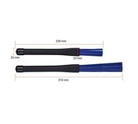 MTLAVISHE 2pcs Drum Stick y 15 piezas de pinceles de nylon Drumits Retractable para Jazz Drumset y varios géneros musicales