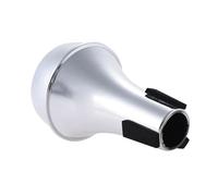 MTLAVISHE Mini Práctica Ligera de peso ligero Silenciador de mudo recto Ideal para práctica de trompeta tranquila en cualquier momento de material de ABS duradero Color de plata 9 (Plata)