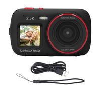 MTLAVISHIS Cámara Digital Digital COMS COMS Chip 72MP Fotos 2 5K Salida DE Video 16X Digital Zoom Autococus Anti Shake Dual Pantalla Dual para Viajar y Varios Eventos con batería (Black)