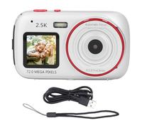 MTLAVISHIS Cámara Digital Digital COMS COMS Chip 72MP Fotos 2 5K Salida DE Video 16X Digital Zoom Autococus Anti Shake Dual Pantalla Dual para Viajar y Varios Eventos con batería (Silver)